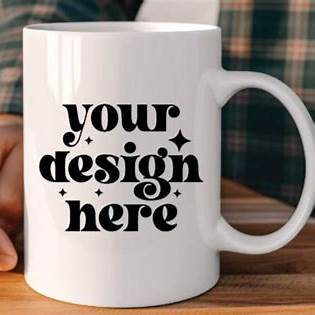A mug with an engraving "Your design here"