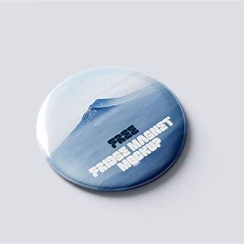 A magnet with a printed ocean on it