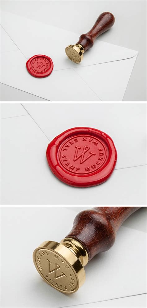 Red Metallic Stamps
